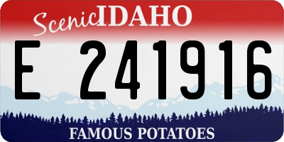 ID license plate E241916