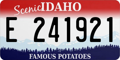 ID license plate E241921