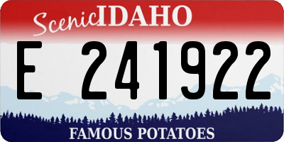 ID license plate E241922