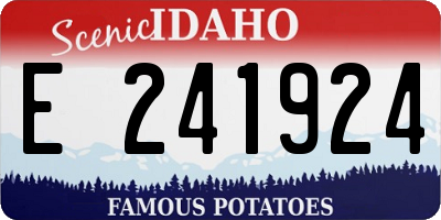 ID license plate E241924