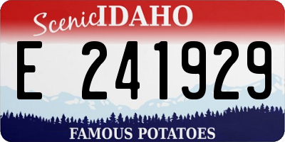 ID license plate E241929