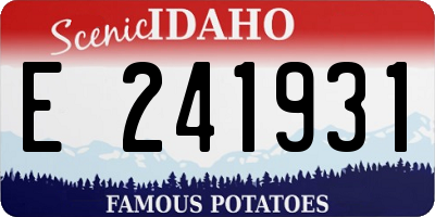 ID license plate E241931