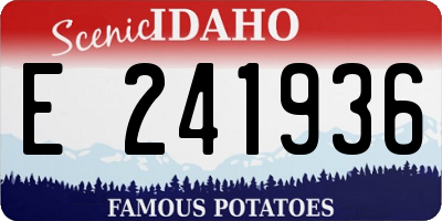 ID license plate E241936
