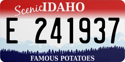 ID license plate E241937