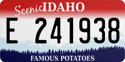 ID license plate E241938