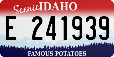 ID license plate E241939