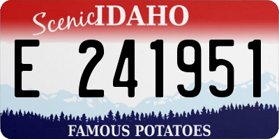 ID license plate E241951