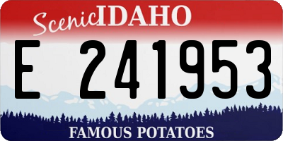 ID license plate E241953