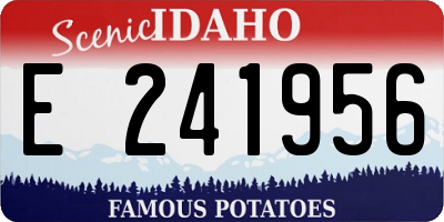 ID license plate E241956