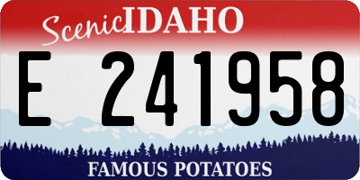 ID license plate E241958