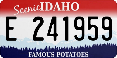 ID license plate E241959
