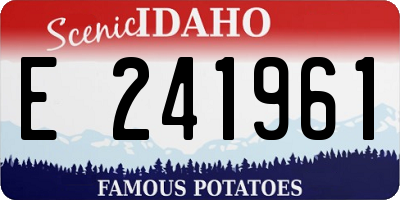 ID license plate E241961