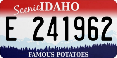 ID license plate E241962