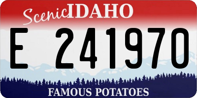 ID license plate E241970
