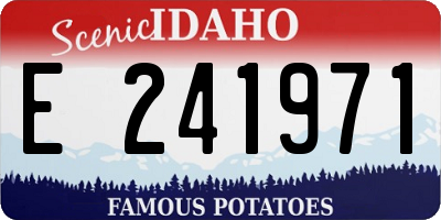 ID license plate E241971