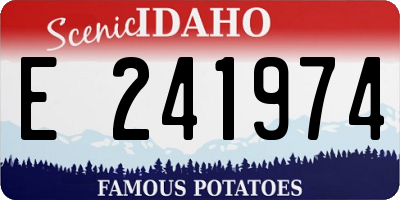 ID license plate E241974