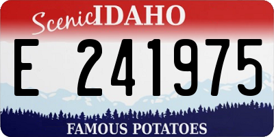 ID license plate E241975