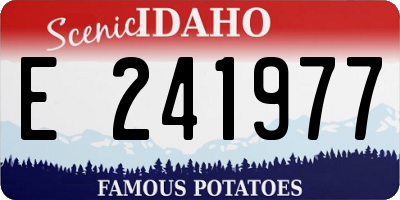 ID license plate E241977