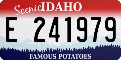ID license plate E241979