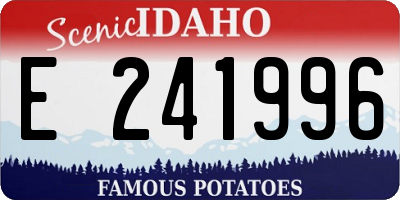 ID license plate E241996