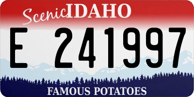 ID license plate E241997