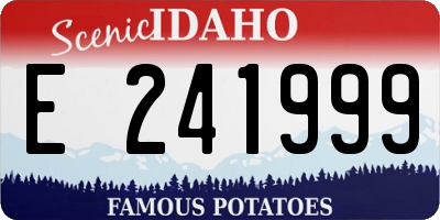ID license plate E241999