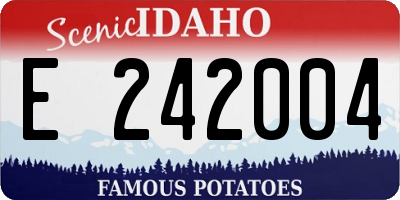 ID license plate E242004