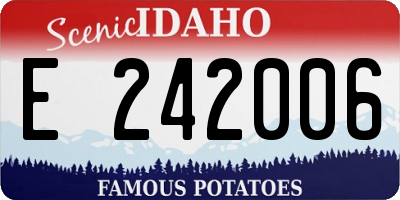 ID license plate E242006
