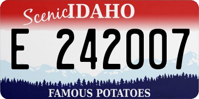ID license plate E242007