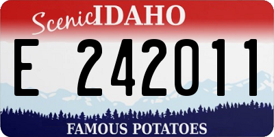ID license plate E242011