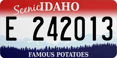 ID license plate E242013