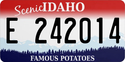 ID license plate E242014