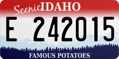 ID license plate E242015