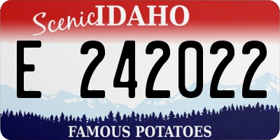ID license plate E242022