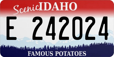 ID license plate E242024