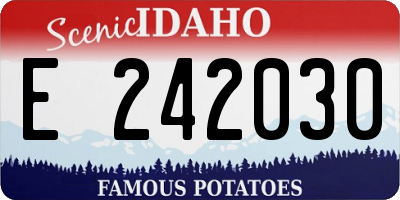 ID license plate E242030