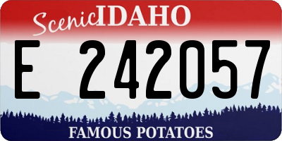 ID license plate E242057