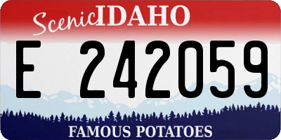 ID license plate E242059
