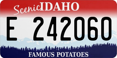 ID license plate E242060