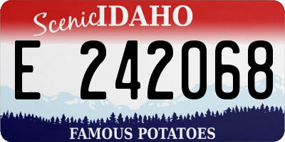 ID license plate E242068