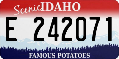 ID license plate E242071