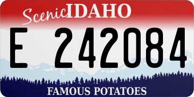 ID license plate E242084