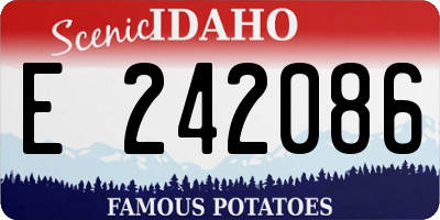 ID license plate E242086