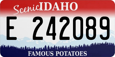 ID license plate E242089