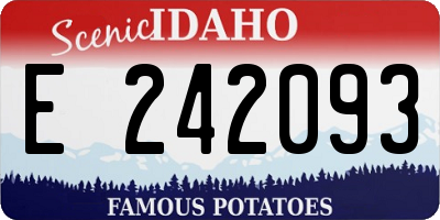 ID license plate E242093
