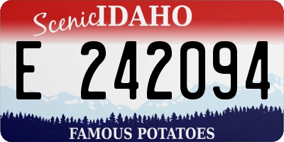 ID license plate E242094