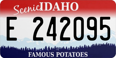 ID license plate E242095