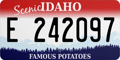 ID license plate E242097