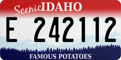 ID license plate E242112