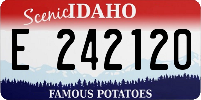 ID license plate E242120